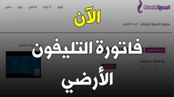 دفع فاتورة التليفون الأرضي