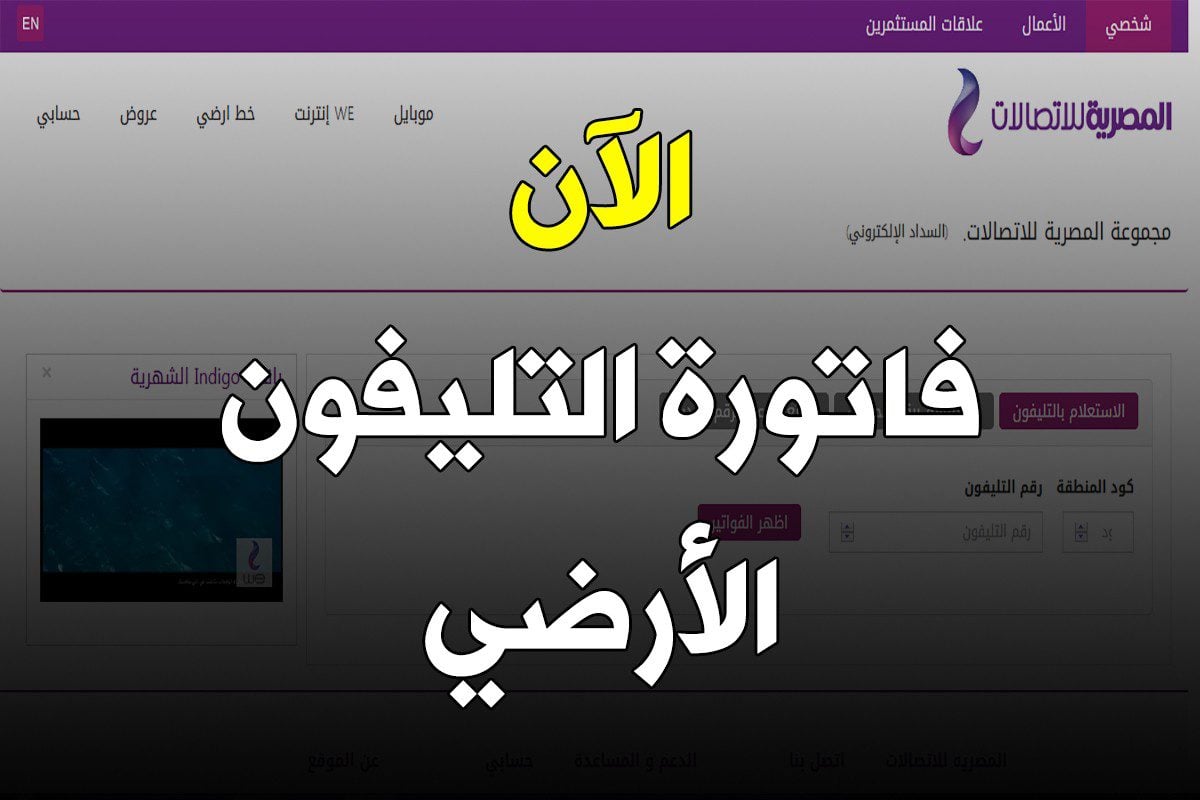 " بكل سهولة" طريقة الاستعلام عن فاتورة التليفون الأرضي 2025 وخطوات السداد الالكتروني للفاتورة 2 ” بكل سهولة” طريقة الاستعلام عن فاتورة التليفون الأرضي 2025 وخطوات السداد الالكتروني للفاتورة