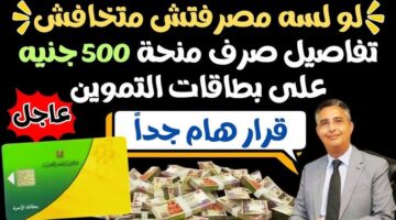 موعد لصرف 500 جنيه زيادة على بطاقات التموين 1